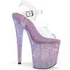 Pleaser - BEJEWELED808RRS Ankle strap sandal, Pole dance shoes - Lilac Product image
